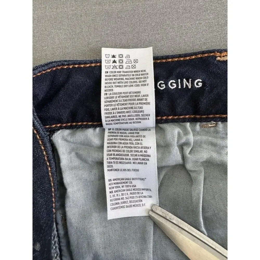 American Eagle Outfitters Jegging Jeans Super Stretch Dark Wash Women's 12 Short - Picture 8 of 12